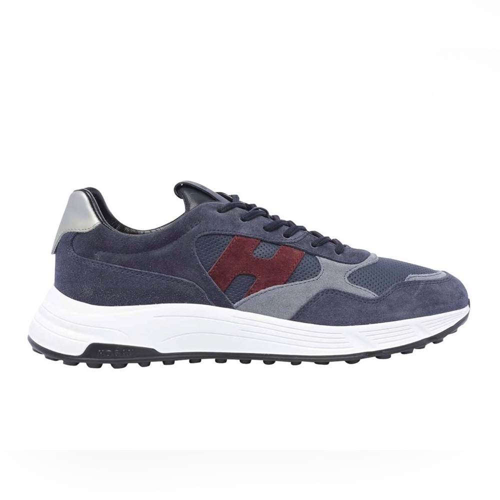 Hogan Men’s Stylish Navy and Burgundy Sneakers